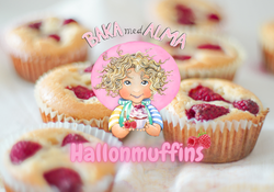 Hallonmuffins – Nedladdningsbar PDF - Baka med Alma – Pedagogiskt Recept för Barn