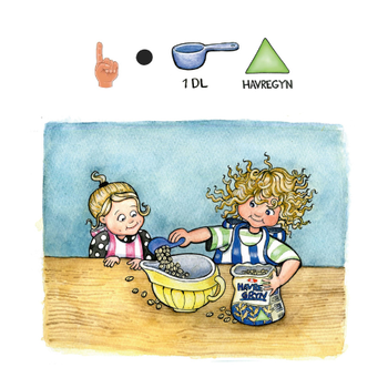Baka med Alma – Storlek L - Baka med Barn  - 2 Recept & Färgkodad Måttsats!