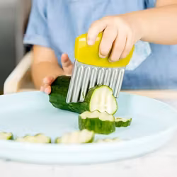 Räfflad barnkniv - crinkle cutter kids - Blå