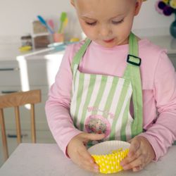 Kakform - Muffinsform - Gul med vita prickar