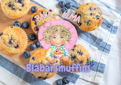 Blåbärsmuffins – Nedladdningsbar PDF - Baka med Alma – Pedagogiskt Recept för Barn