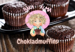 Chokladmuffins – Nedladdningsbar - Baka med Alma – Pedagogiskt Recept för Barn