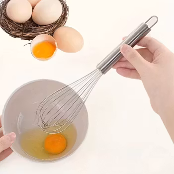 Liten barnvisp eller äggvisp i rostfrtt stål - Baka med Alma