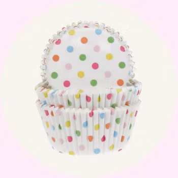 Kakform - Confetti - multicolor dots - Muffinsform - House of Mari