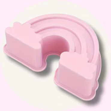 Kakform regnbåge - Silikonform Bakform kakform Sockerkaksform - Rosa Baka med Alma