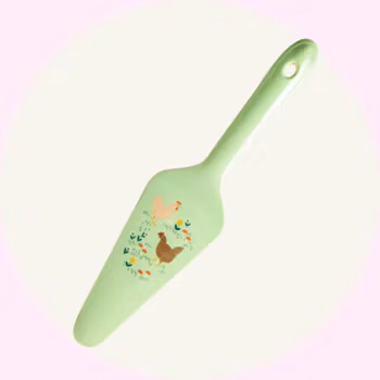 Tårtspade melamin Grön med höns - RICE