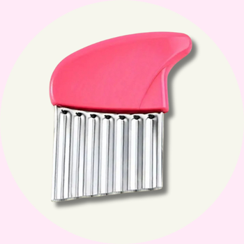 Räfflad barnkniv - crinkle cutter kids - Rosa