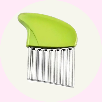 Räfflad barnkniv - crinkle cutter kids - Grön