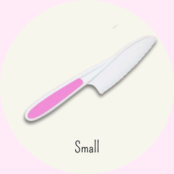 Barnkniv Smal  – Rosa - Säker & Barnvänlig Kniv för Små Kockar