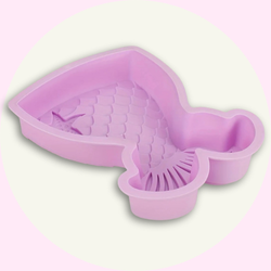 Silikonform Kakform - sjöjungfru - mermaid- fiskstjärt lila