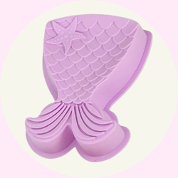 Silikonform Kakform - sjöjungfru - mermaid- fiskstjärt lila
