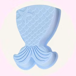 Silikonform Kakform - sjöjungfru - mermaid- fiskstjärt - Blå