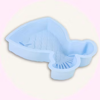 Silikonform Kakform - sjöjungfru - mermaid- fiskstjärt - Blå