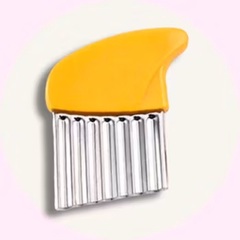 Räfflad barnkniv - crinkle cutter kids - Gul