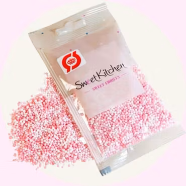 Strössel - Rosa pärlor - Sweet Kitchen