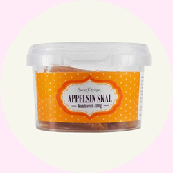 Kanderat Apelsin skal 100g - Sweet Kitchen