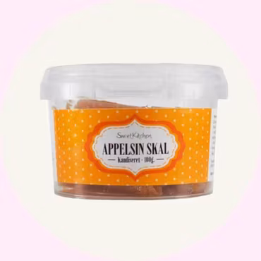 Kanderat Apelsin skal 100g - Sweet Kitchen