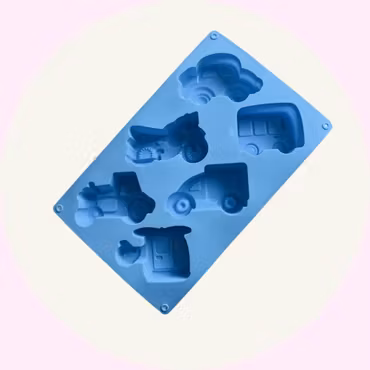 Silikonform med Bil Buss & Motorcykel – Perfekt för Muffins Dessert & Barnkakor!