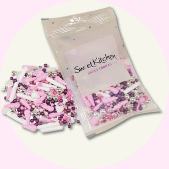 Rosa Unicorn Strössel – Magiskt Dekorationsströssel för Tårtor & Bakverk
