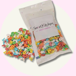 Bokstavsströssel – Färgglada Bokstäver & Siffror för Kreativa Bakverk (40g)