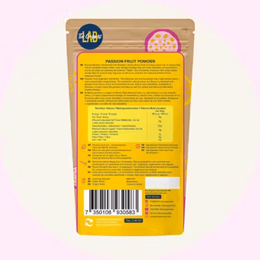 Passion Fruit Pulver 70g –  Superfood från The Organic Lab