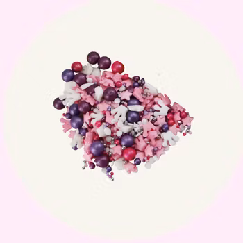 Prinsessmix Strössel – Rosa, Lila & Vita kronor - Sweet Kitchen