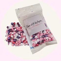 Prinsessmix Strössel – Rosa, Lila & Vita kronor - Sweet Kitchen