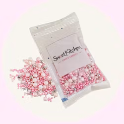 Pink bubbel Mix Strössel – Rosa Glittrande Dekoration - Sweet Kitchen