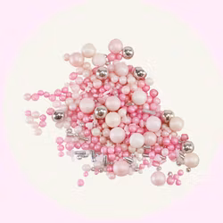 Pink bubbel Mix Strössel – Rosa Glittrande Dekoration - Sweet Kitchen