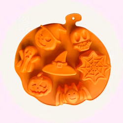 Stor Pumpaform med 7 Halloweenfigurer – Baka & Pyssla Kul - Baka med Alma