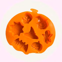 Stor Pumpaform med 7 Halloweenfigurer – Baka & Pyssla Kul - Baka med Alma
