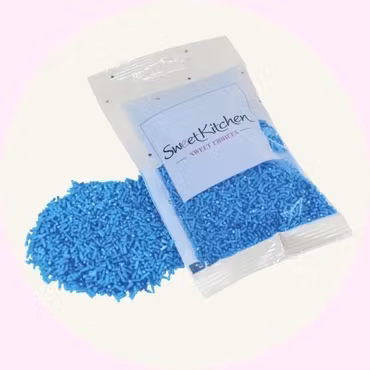 Blått Strössel 50 g – Tunna Strösselstänger för Kreativ Bakning – SweetKitchen