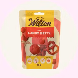 Candy Melts Röd 125 g – Smältbara Chokladknappar för Dekoration & Doppning – SweetKitchen