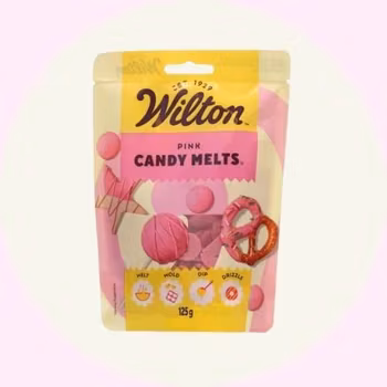 Candy Melts Pink 125 g – Smältbara Chokladknappar för Dekoration & Doppning – SweetKitchen