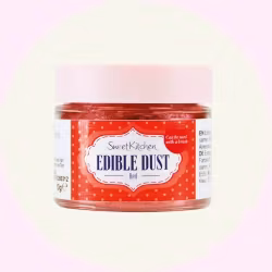 Ätbart Pulver Röd 10 g – Skimrande Färg för Bakning & Choklad – SweetKitchen