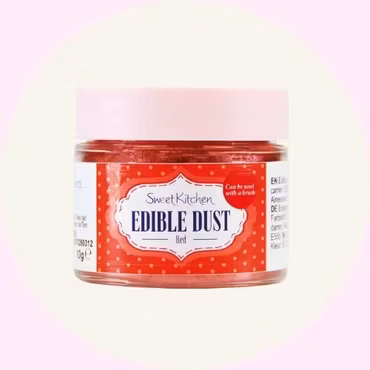 Ätbart Pulver Röd 10 g – Skimrande Färg för Bakning & Choklad – SweetKitchen