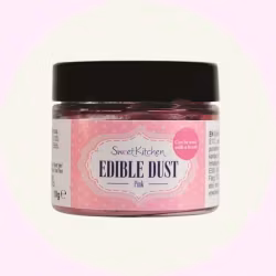 Ätbart Pulver Rosa 10 g – Skimrande Färg för Bakning & Choklad – SweetKitchen