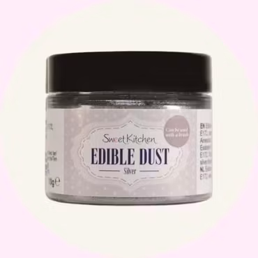 Ätbart Pulver Silver 10 g – Elegant Metallicfärg för Bakning & Choklad – SweetKitchen