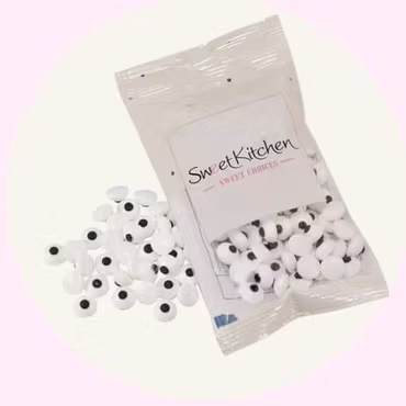 Ätbara Ögon Runda Mellan – Strösselögon 10 mm (ca 82 st) – Sweet Kitchen