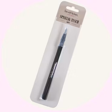 Ätbar Svart Tuschpenna – Livsmedelspenna för Tårta, Kakor, Marsipan & Fondant