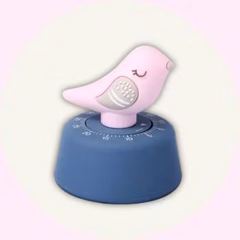 Rosa Fågel-Kökstimer – Perfekt för Små Bagare & Matglada Barn