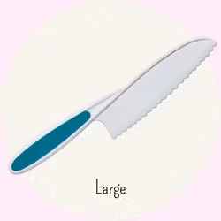 Barnkniv Large – BLÅ - Säker & Barnvänlig Kniv för Små Kockar