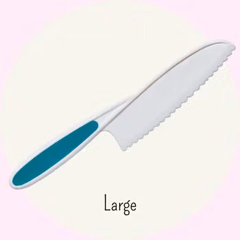 Barnkniv Large – BLÅ - Säker & Barnvänlig Kniv för Små Kockar