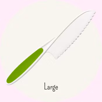 Barnkniv Large – Grön - Säker & Barnvänlig Kniv för Små Kockar