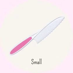 Barnkniv Smal  – Rosa - Säker & Barnvänlig Kniv för Små Kockar
