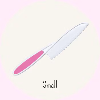 Barnkniv Smal  – Rosa - Säker & Barnvänlig Kniv för Små Kockar