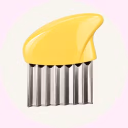 Räfflad barnkniv - crinkle cutter kids - Gul