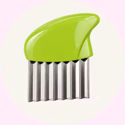Räfflad barnkniv - crinkle cutter kids - Grön