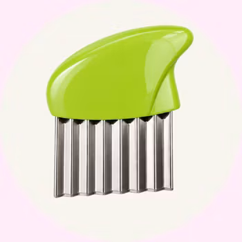 Räfflad barnkniv - crinkle cutter kids - Grön