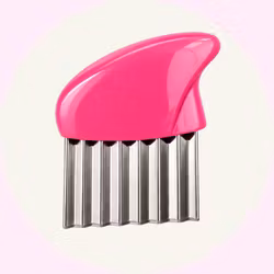 Räfflad barnkniv - crinkle cutter kids - Rosa